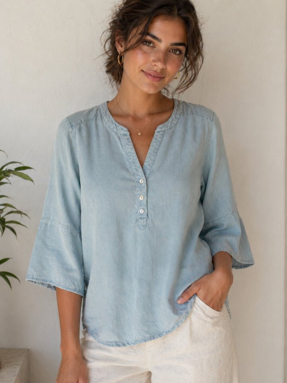 Women  shirt ( chicos ) ,blue, in good condition.